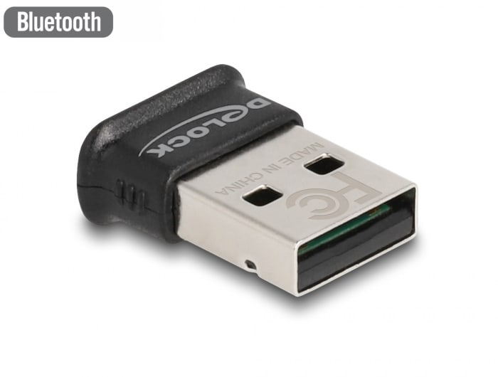 Delock USB Bluetooth 5.0 Adapter Klasse 1 im Micro Design - Reichweite bis 100m 61024
