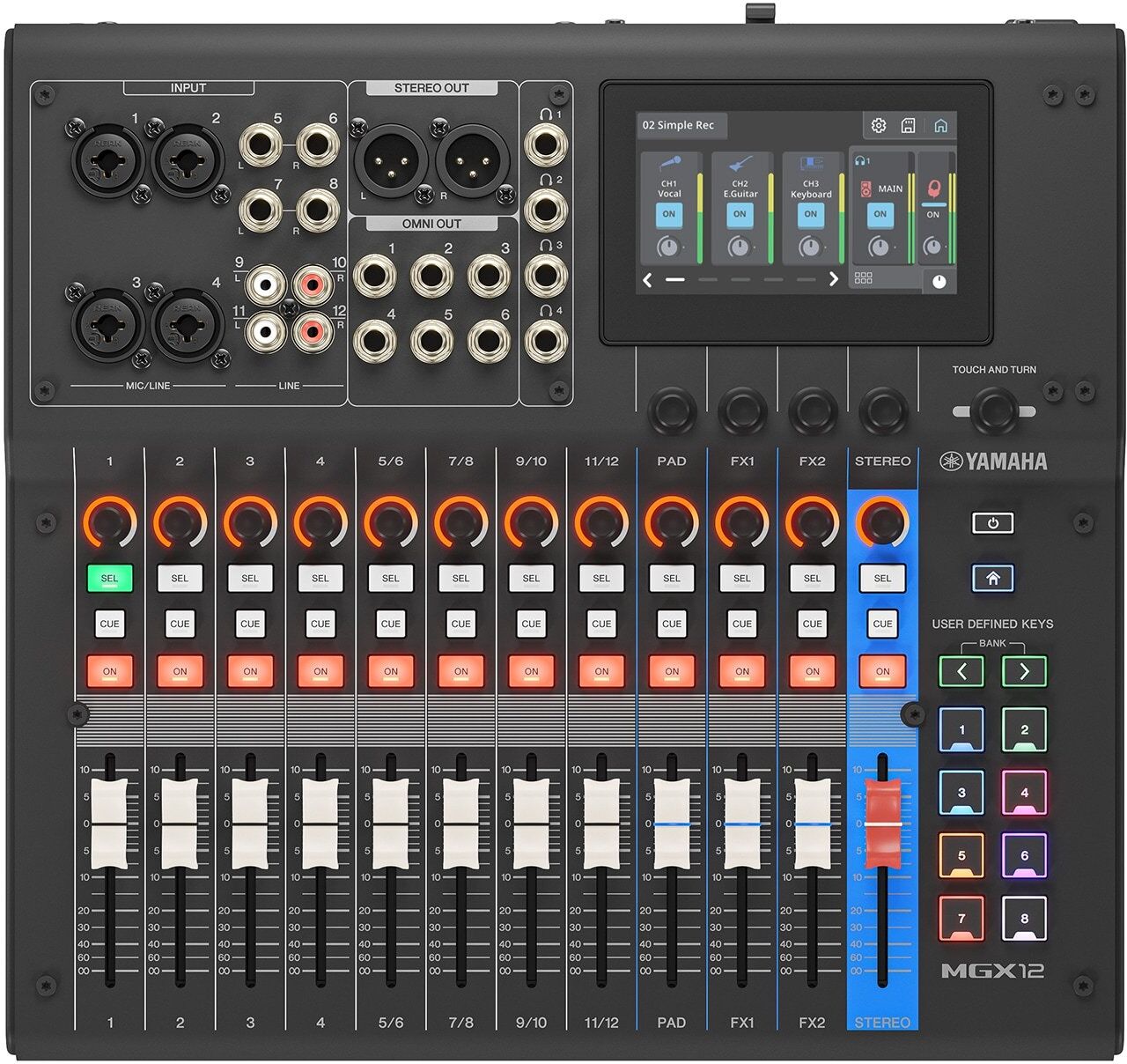 Yamaha MGX12 Black Digital Mixer