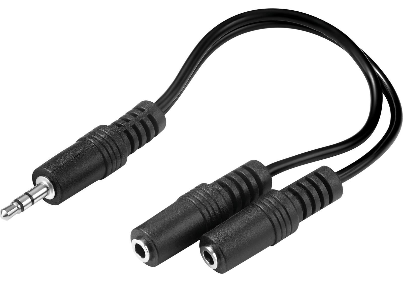 Sandberg MiniJack splitter, 1 naar 2