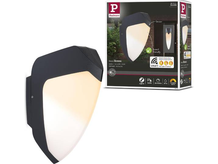 Applique murale d'extérieur Paulmann LED Ikosea respectueuse des insectes