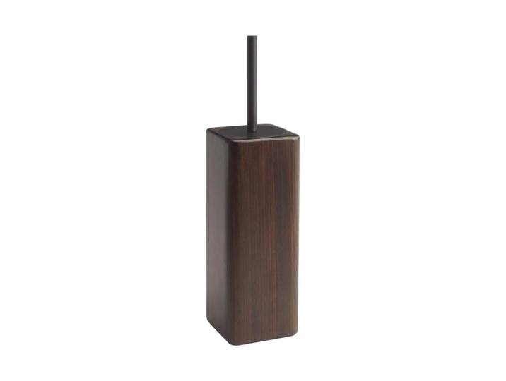 Handgefertigter, luxuriöser Toilettenbürstenhalter „Ebony“ aus Ebenholz Pecan, Schwarz Aquanova