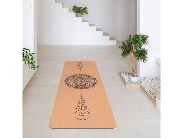Tapis de yoga Tortue 183 x 61cm Noir