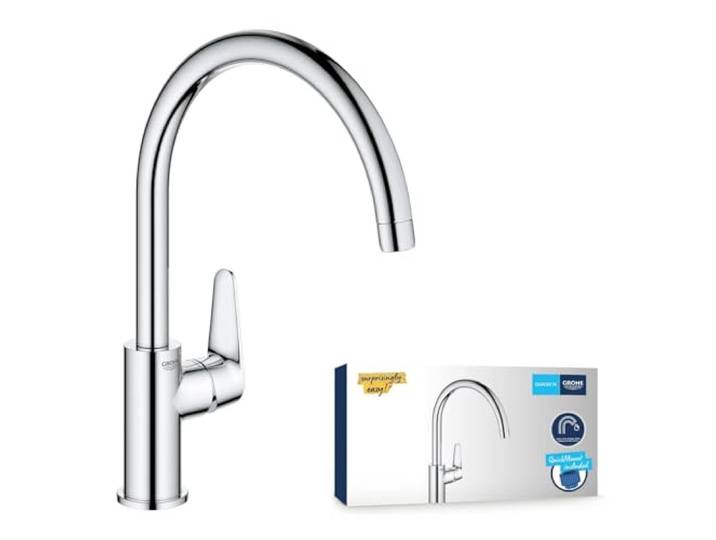 GROHE Start Curve, Küchenarmatur, 360° schwenkbar, hoher Auslauf, Hochdruck