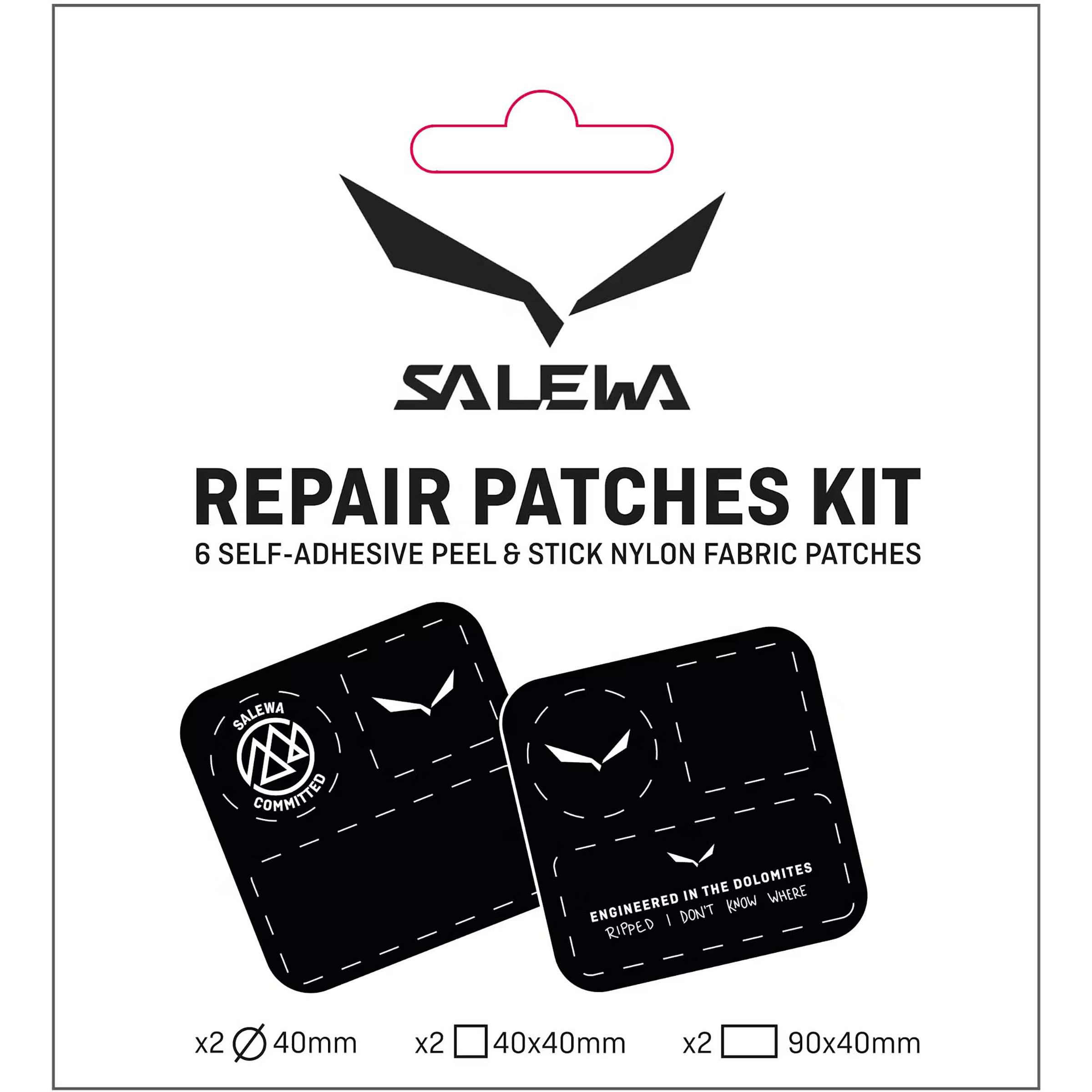 Salewa Repair Patches Kit 2er Pack Wäschezubehör schwarz