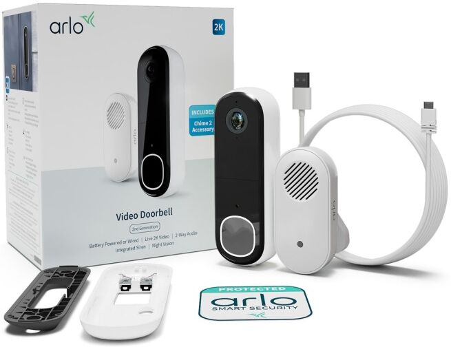 Arlo Essential Videocitofono 2K & Chime (AVDK4001-100PES)