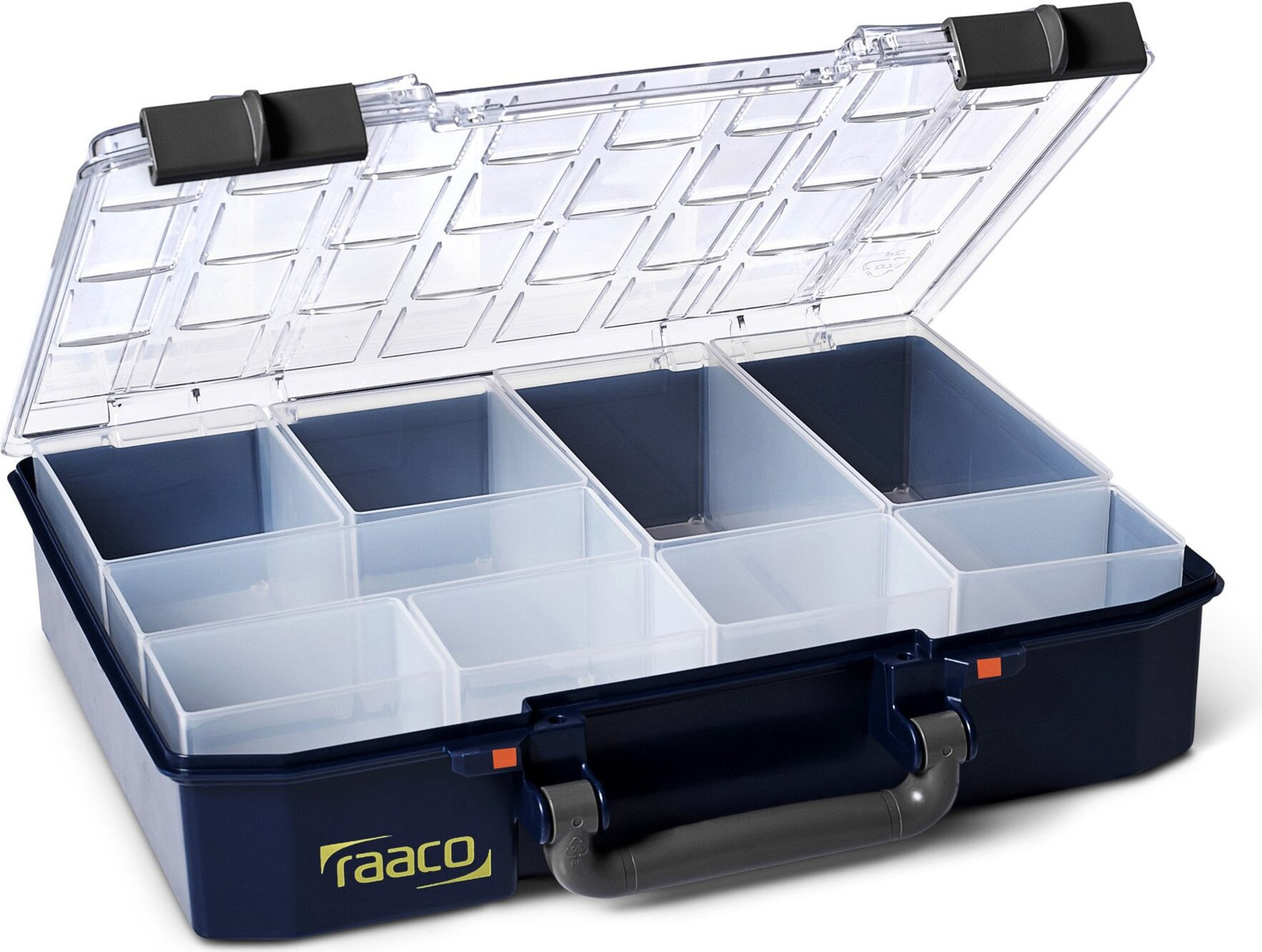 Raaco CarryLite 80 4x8-9 Organizer, Blauw, Polycarbonaat en Polypropyleen, B: 337 mm, D: 278 mm, H: 79 mm