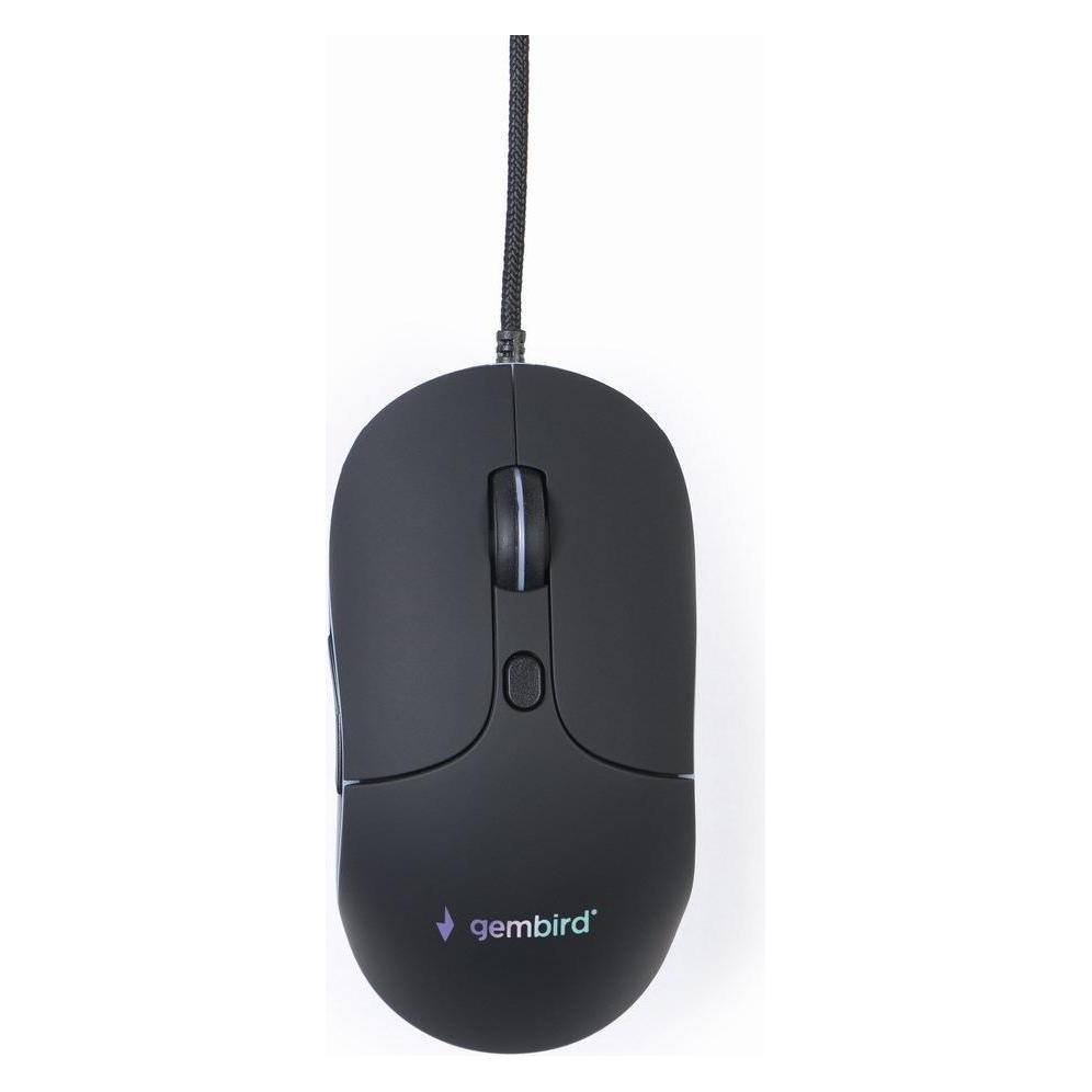 Gembird Mysz USB z podświetleniem 6 przycisków czarna (Kabelgebunden) (MUS-UL-02)