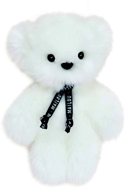 Maïlou Tradition Peluche Petit Frenchie Ours Blanc 20 cm - Maïlou