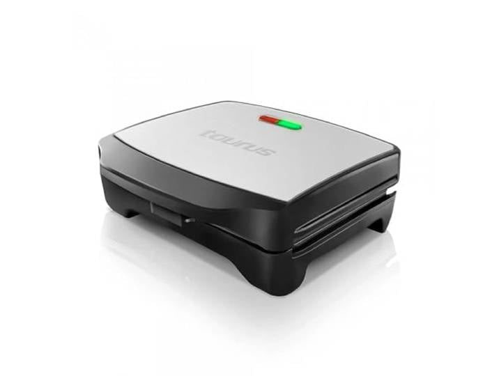 Taurus Miami Premium - Grill électrique 3 en 1 900W\, Sandwich\, gaufre ou grill\, Plaques anti-adhésives interchangeables\, Voyant d'alimentation et de pré-chauffage\, Inox et noir