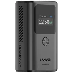 Canyon Powerbank Powerbank OnPower 130 TFT 10000 mAh PD30W Dunkelgrau (10000 mAh, 30 W, 36 Wh), Powerbank, Grau