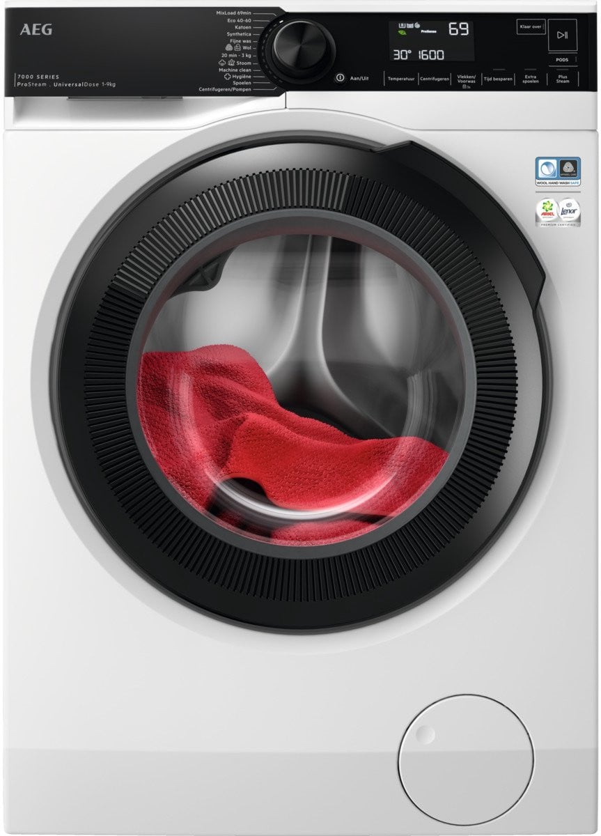 AEG LR7696UD4 7000 Serie ProSteam UniversalDose Wasmachine - 9 kg - 1600 toeren - Energielabel A