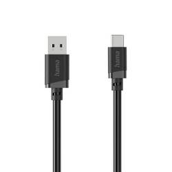 hama 00201812 Ladekabel, USB-A - USB-C, 2 m, Schwarz