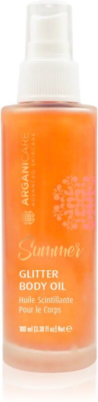 Arganicare Summer Glitter Body Oil huile sèche pailletée corps et cheveux 100 ml