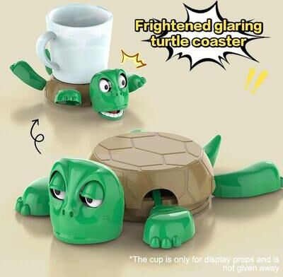 Inspired Living 3D Printed Turtle Coaster Cup Holder Funny Table Decor Drink Mat a