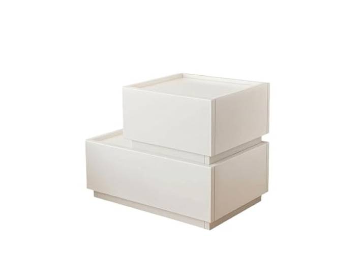 LIRHIQYGF Modularer Nachttisch, stapelbar, Nachttisch, Beistelltisch mit Schublade, kleiner Platz (Kombipaket), Einzelschublade, Warmweiß, 60 cm + einzelne Schublade, Warmweiß, 40 cm
