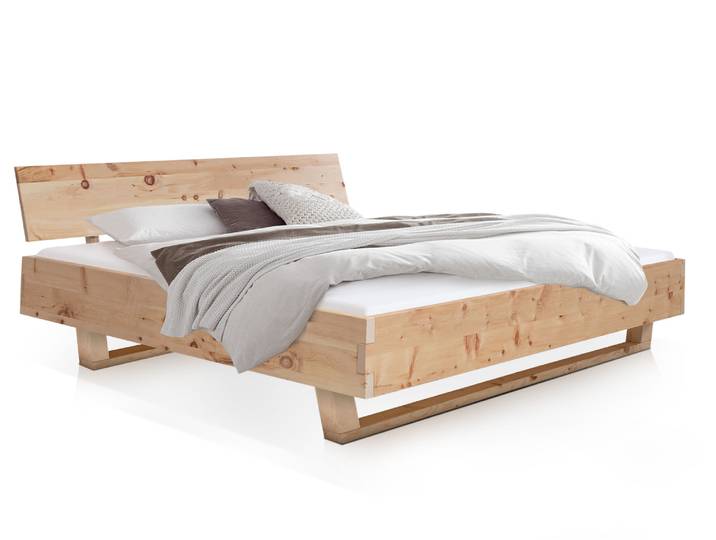 ZARUBA Holz-Kufenbett aus Zirbe, Material Massivholz, mit