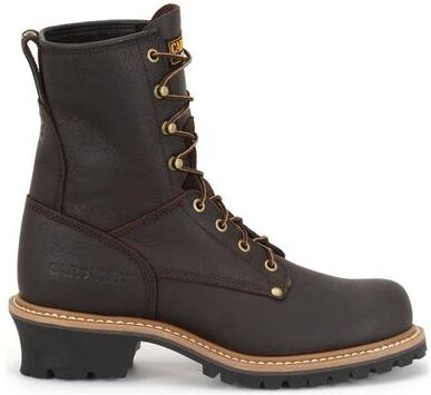 "Carolina Elm 8"" Steel Toe Logger - Mens 8 Brown Boot E2"