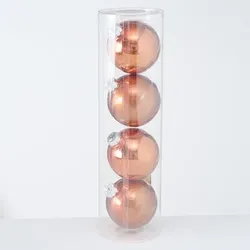 Boltze Große Weihnachtskugeln Ø 10 cm, 4 tlg, Kupfer