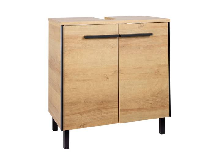 Waschbeckenunterschrank Serie 395, Riviera Eiche, 53 x 60 x 33 cm