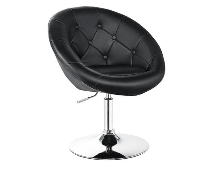 GarveeMore Barhocker Moderner Edelstahl Barstuhl Drehbar Höhenverstellbar Lounge Sessel