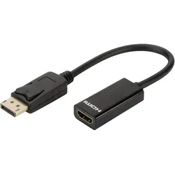 DLH Adapter Displayport Male To HDMI Female - Length 23cm - Hdm (DisplayPort, HDMI), Video Adapter, Schwarz