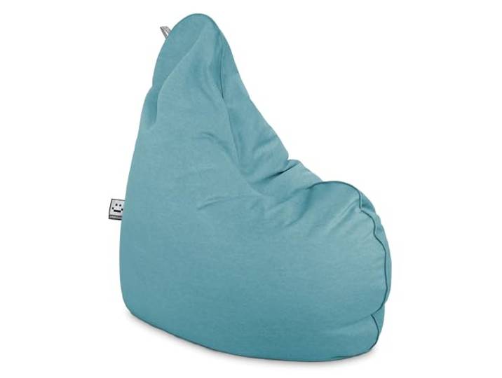 Happers Sitzsack Birne Relax aus Samt Türkis, Sitzsack fürs Wohnzimmer, Gewebe mit pfirsichhautähnlichem Gefühl
