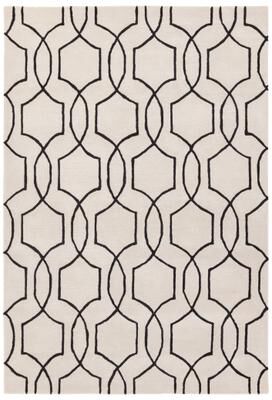 Juniper Home Quarath Handmade Geometric Cream/Black Area Rug