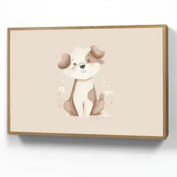 NACHTTISCHLAMPE MIT AKKU Hund - Gefleckt - Braun 90x60 cm