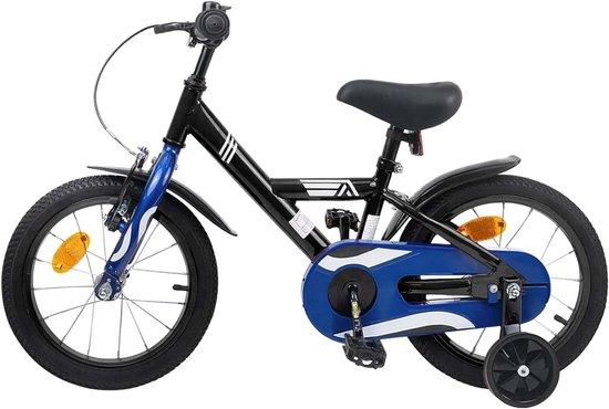 Kinderfahrrad - Klassisches Fahrrad - Spielen im Freien - Doppeltes Bremssystem - 14 Zoll Radgröße - Schwarz