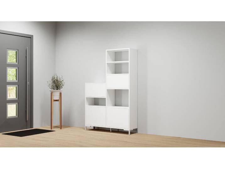 Modernes Highboard nach Maß MDF Beschichtet MDF Weiß matt
