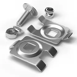 Qualinos Universal Eckverbinder & Längsverbinder V2A Edelstahl 10 Stück - Set inkl. Abrissmutter für Doppelstabmatten