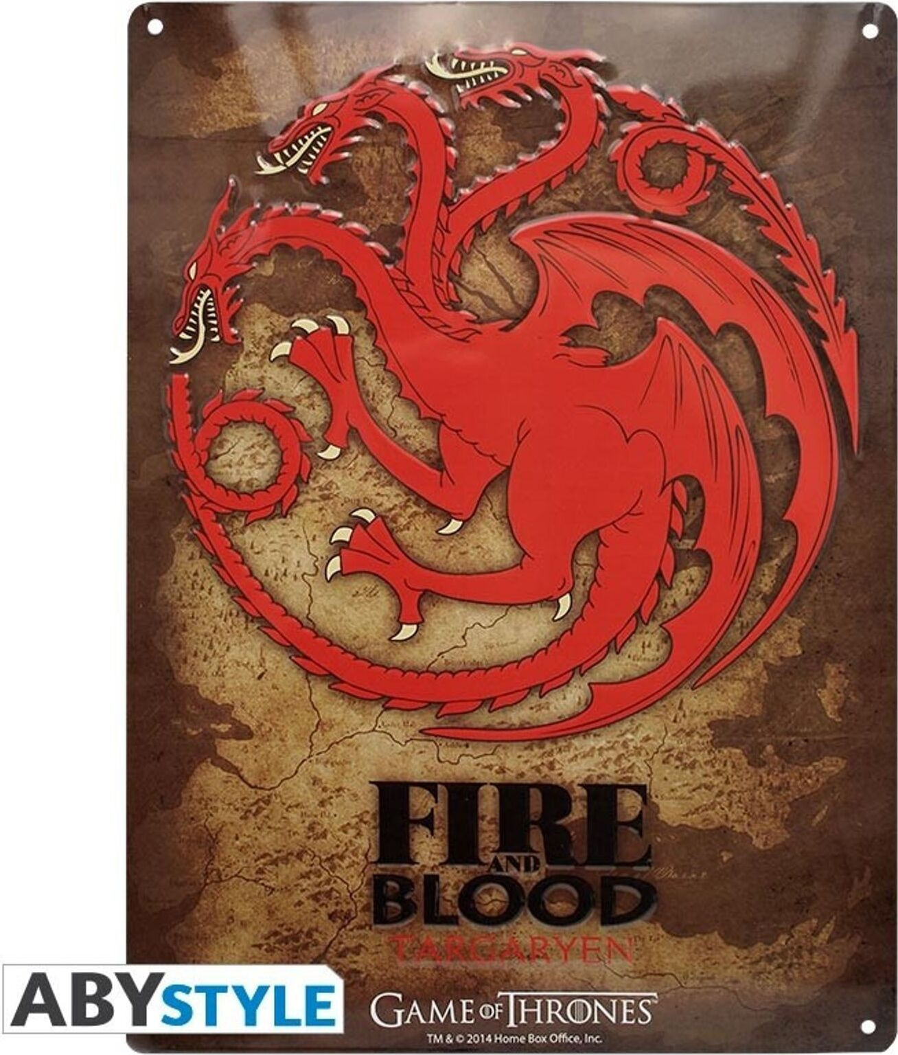 ABYstyle Game of Thrones Targaryen Wapen Metalen Plaat