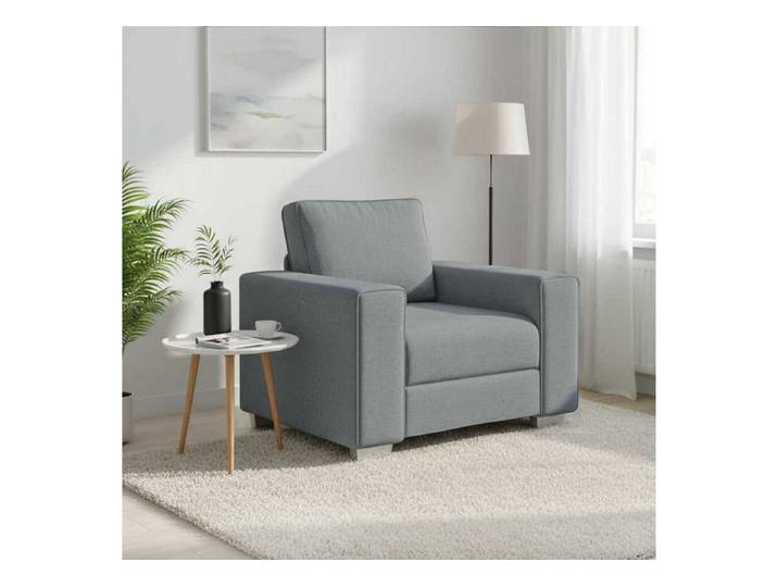 vidaXL Sofa vidaXL Sofa-Sessel Hellgrau 100 cm Stoff