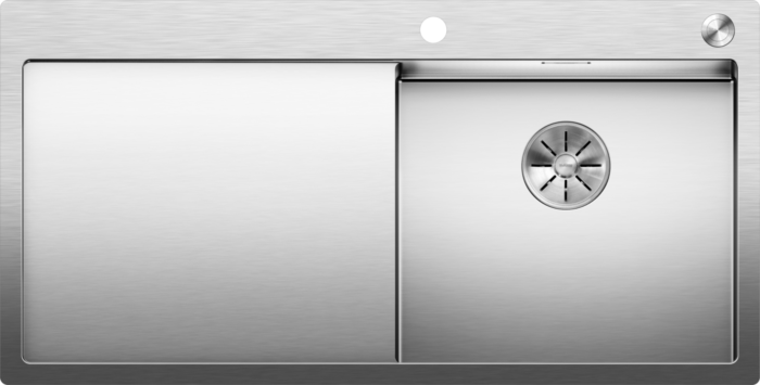 Blanco Claron 5 s-if Spüle 521625 100x51cm, Edelstahl, rechts, PushControl Ablauffernbedienung