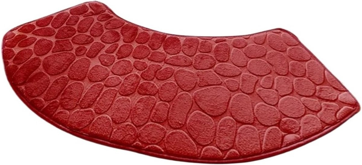 Antislip Douchemat Gebogen Badmat Rood 100 x 30 cm
