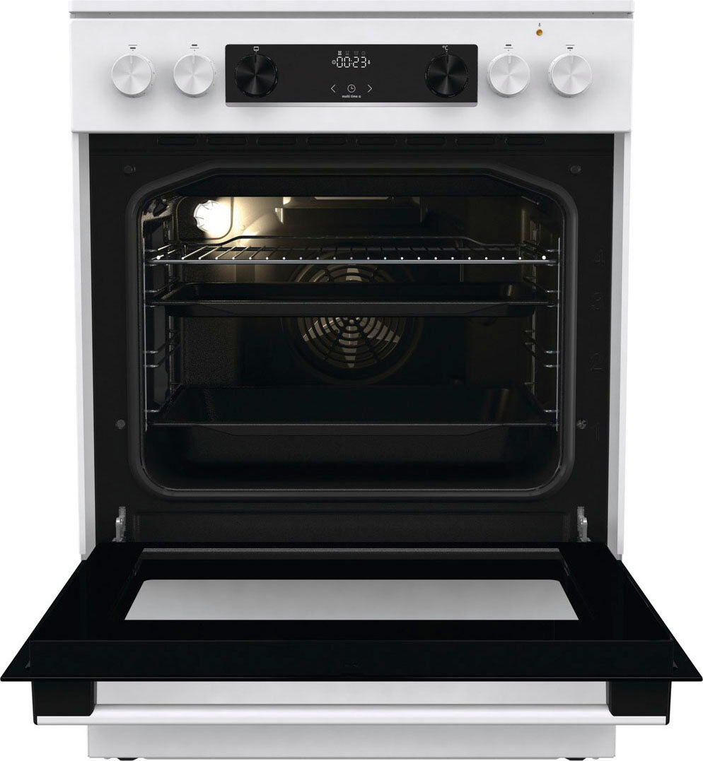 Gorenje Elektro-Standherd "GEC6C40WD", Energieeffizienz: A, weiß, Herdsets, FastPreheat. In kürzester Zeit bereit zum Backen, Elektro-Standherd
