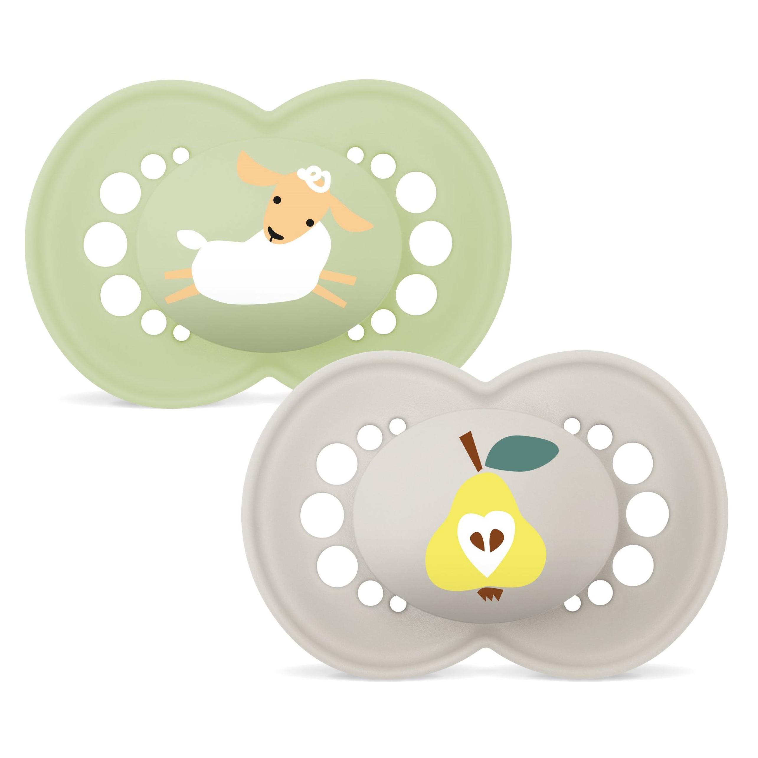 MAM - Original Silk Pacifiers - Neutral - 6-16m (2x, 6 - 16 Monate) (4115541)