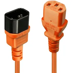 Lindy 30475 Stromkabel Orange 2 m C13-Koppler C14-Koppler