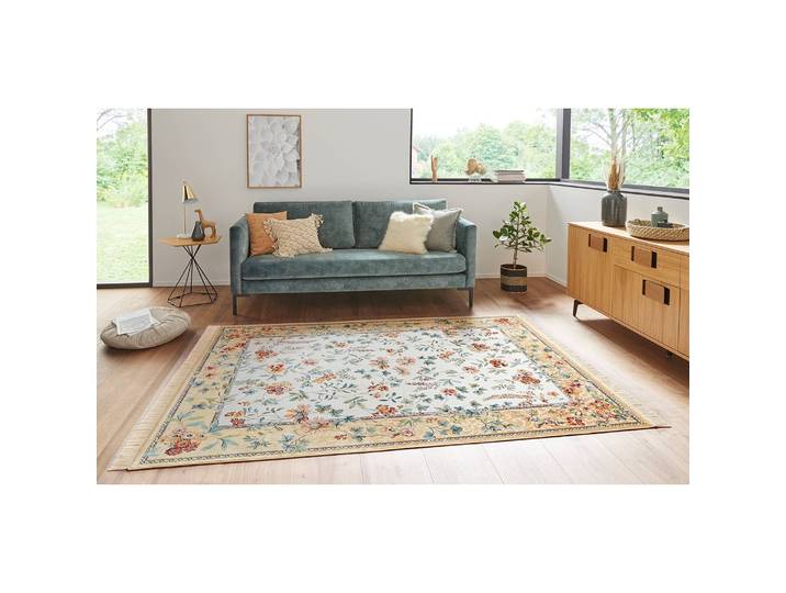 Tapis Oriental Flowers Beige/Beige 135 x 195cm Tissu