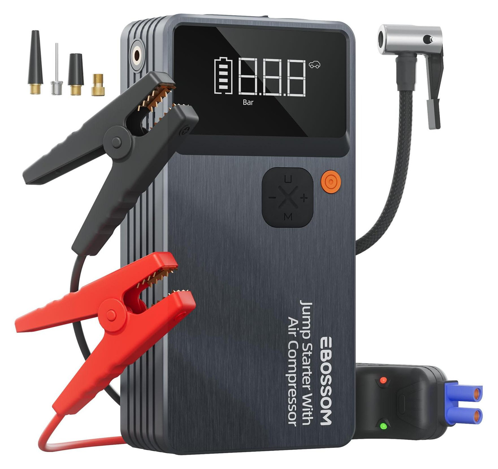 Selius Auto-startbooster met draagbare luchtdopcompressor, 12000mAh