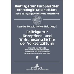 Beiträge zur Rezeptions- und Wirkungsgeschichte der Volkserzählung, Fachbücher von Leander Petzoldt, Oliver Haid, Leander Haid Petzoldt