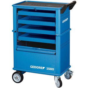 GEDORE Werkzeugwagen 1580, leer, blau, 4 Schubladen