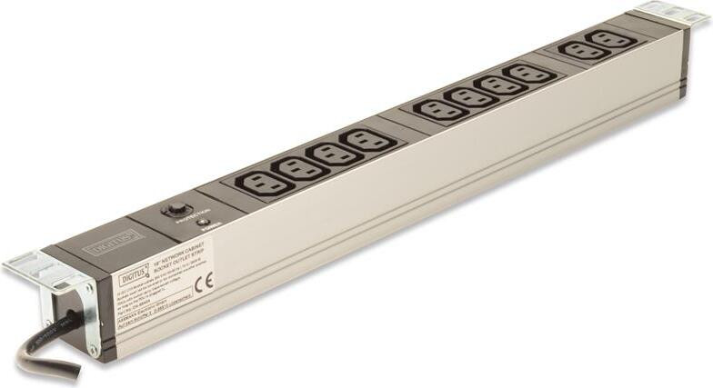Digitus stekkerdoos met 10 stopcontacten, 2 meter, zwart, IEC C13