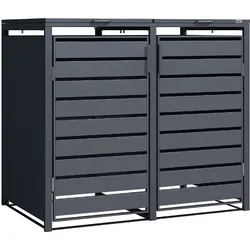 Weka Mülltonnenbox Metall Gary 2er (B 132 cm x T 80 cm x H 116 cm)