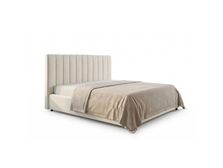 Kawola Polsterbett Cattura Cremeweiß Velvet, Weiß, Textil, 200x200 cm, Schlafzimmer, Bett, Polsterbetten