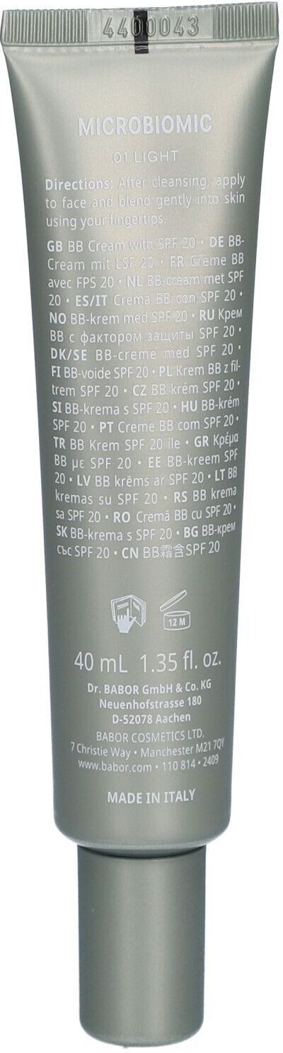 Doctor Babor Microbiomic BB Cream light Spf20 40ml 40 ml Creme