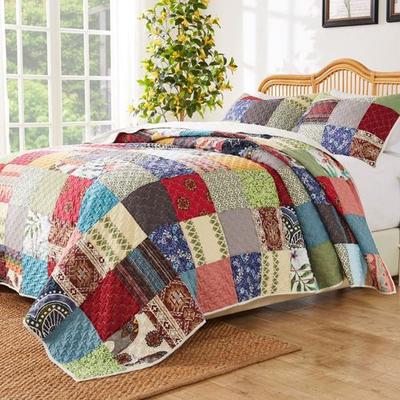 Greenland Trading Co. Renee Upcycle Mini Quilt Set Multi Bright, King / Cal King, Multi Bright