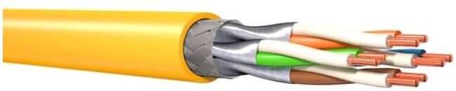 Kerpen Datacom Câble de données MegaLine F6-90 Cat.7 jaune 4P S/FTP AWG23 (KD7D66D3Y020025)