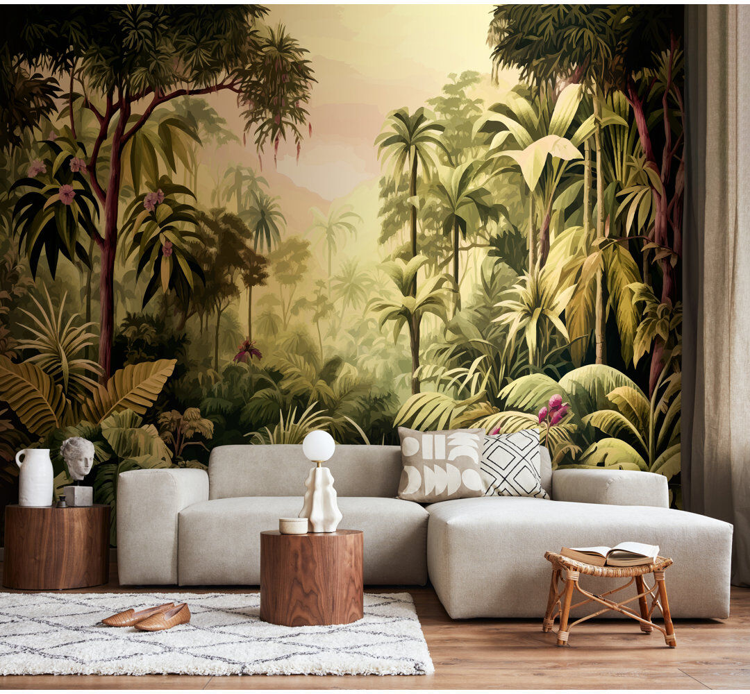 Alpen Home Jungle Trees Matte Roll Olive Green Matt 240cm L x 300cm W