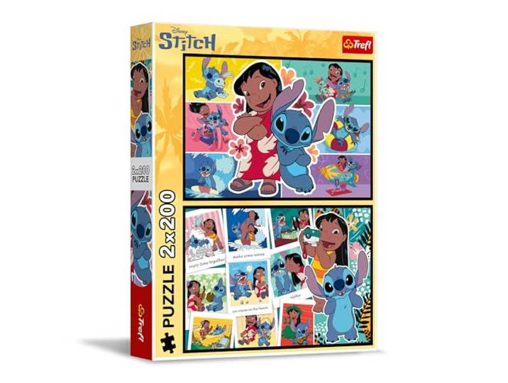 Trefl - Puzzels 2x200 Stukjes, Het vrolijke leven van Stitch, Lilo&Stitch